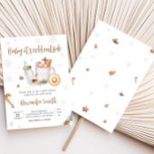 Invitation Hiver Chaud Bébé de cacao Son froid dehors Baby sh