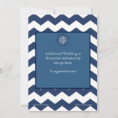 Invitation Hiver Chevron Motif Snowflake de mariage Invitatio (Dos)