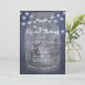 Invitation Hiver Chic Rustique Grange Fête des mariées en boi (Debout devant)