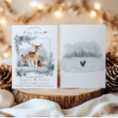 Invitation Hiver Cute Animaux Baby shower moderne