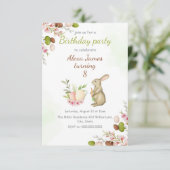 Invitation Hiver dans Fun Bunny Pâques Anniversaire (Debout devant)