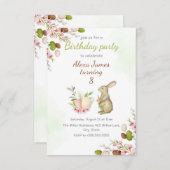 Invitation Hiver dans Fun Bunny Pâques Anniversaire (Devant / Derrière)