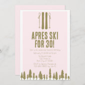 Invitation Hiver de ski d'Apres 30e anniversaire (Devant / Derrière)