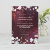 Invitation Hiver Élégance Fleurs de neige Mariage (Debout devant)