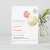 Invitation Hiver Élégance Mariage de Noël (Debout devant)