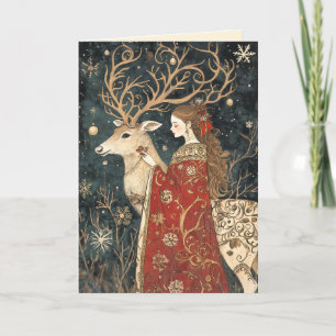 Invitation Hiver Enchanté: La Demoiselle et le Cerf