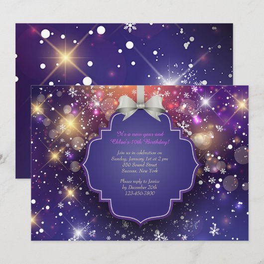 Invitation hiver Extravaganza (Devant / Derrière)