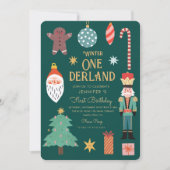 Invitation Hiver Fête de l'Onederland Premier anniversaire (Devant)