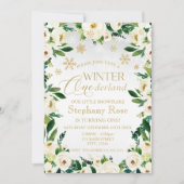 Invitation Hiver Fleurs blanches Fleurs blanches Fleurs de ne (Devant)