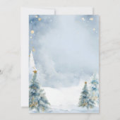 Invitation Hiver Flocon de neige bleu oie soie 3e anniversair (Dos)