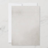 Invitation Hiver Floral Aquarelle Blanc Rose Mariage (Dos)