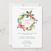 Invitation Hiver Floral Aquarelle Wreath | MARIAGE (Devant)