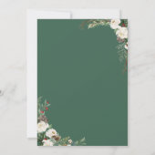 Invitation Hiver Floral Rustique Charme Wonderland Mariage (Dos)