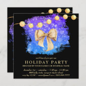 Invitation *~* Hiver Gel Fête de Noël (Devant / Derrière)