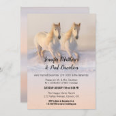 Invitation Hiver Horses Réception De Mariage Seulement Invita (Devant / Derrière)