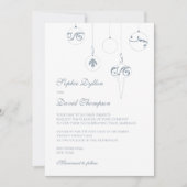 Invitation Hiver Ice Bleu Noël Bauble Ornements Mariage (Devant)
