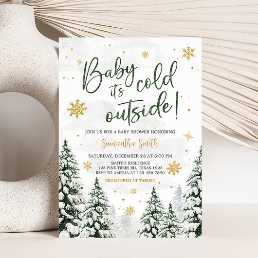 Invitation Hiver Il fait froid dehors du Baby shower