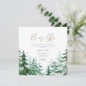 Invitation Hiver Il ou Elle Genre Reveillez Forêt (Debout devant)