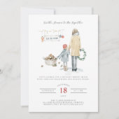Invitation Hiver Joyeux | Fête de Noël Nostalgique (Devant)