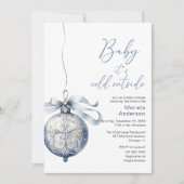 Invitation Hiver Joyeux Noël Aquarelle Baby shower maman- (Devant)