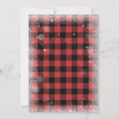 Invitation Hiver Lumberjack Baby shower Russe garçon Plaid (Dos)
