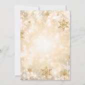 Invitation Hiver "Manger & Boire" Gold Fête de Noël (Dos)