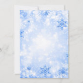 Invitation Hiver "Mangez et buvez" Marine Bleue Fête Noël (Dos)