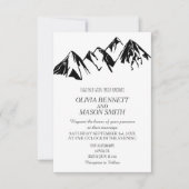 Invitation Hiver Mariage campagnard Rocky Mountain Lake (Devant)