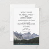 Invitation Hiver Mariage campagnard Rocky Mountain Lake (Devant / Derrière)