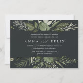 Invitation Hiver Meadow | Mariage botanique vert (Devant)