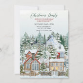 Invitation Hiver merveilleuse maisons noël (Devant)