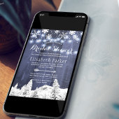 Invitation Hiver merveilleuse neige nage nuptiale douche