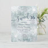 Invitation Hiver merveilleux flocons de neige bokeh doux 16 (Debout devant)