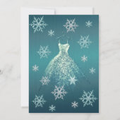 Invitation Hiver merveilleux flocons de neige Quinceañera (Dos)