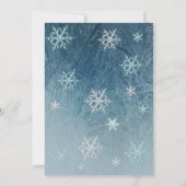 Invitation Hiver merveilleux flocons de neige Quinceañera (Dos)