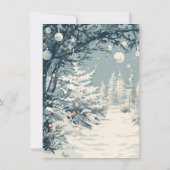 Invitation Hiver merveilleux Mariage extérieur toile inspirée (Dos)