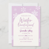 Invitation Hiver moderne Notre petit flocon de neige 1er anni (Devant)