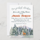 Invitation Hiver Moderne Notre plus grand Baby shower d'avent (Devant)