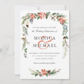 Invitation Hiver mystique | Floral Garland Mariage (Devant)