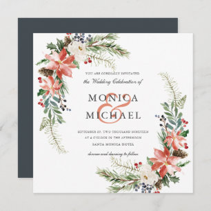 Invitation Hiver mystique   Mariage botanique