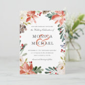 Invitation Hiver mystique | Mariage de cadre floral (Debout devant)