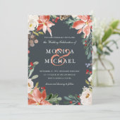 Invitation Hiver mystique | Mariage de cadre floral (Debout devant)
