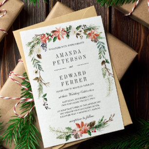 Invitation Hiver mystique   Mariage floral