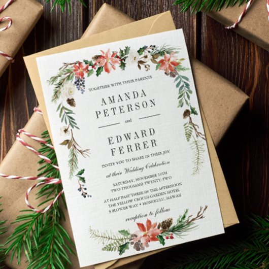 Invitation Hiver mystique | Mariage floral