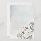 Invitation Hiver neige bleue poussiéreuse en amour Douche nup (Dos)