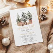 Invitation hiver Noël rustique Un joli petit Baby shower