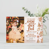 Invitation Hiver Noëls superbes Cookie Anniversaire Photo (Debout devant)