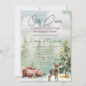 Invitation Hiver Oh Deer Un Petit Baby shower Sucré (Devant)