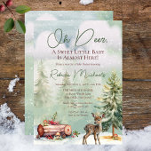 Invitation Hiver Oh Deer Un Petit Baby shower Sucré