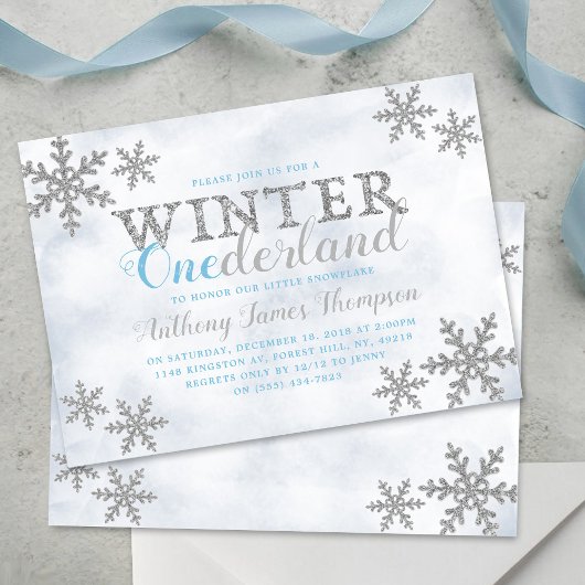 Invitation Hiver ONE derland 1er anniversaire fête